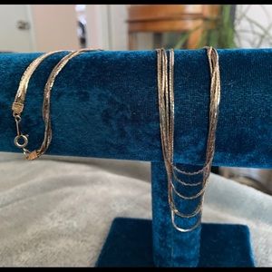 Vintage “KOREA” Gold 6 Strand Necklace